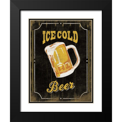 Ice Cold Black Modern Wood Framed Art Print with Double Matting by Grey, Jace