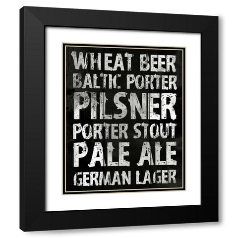 Wheat Beer Black Modern Wood Framed Art Print with Double Matting by Grey, Jace