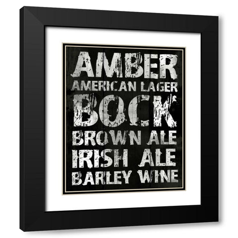 Amber Black Modern Wood Framed Art Print with Double Matting by Grey, Jace