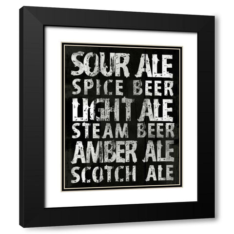 Sour Ale Black Modern Wood Framed Art Print with Double Matting by Grey, Jace