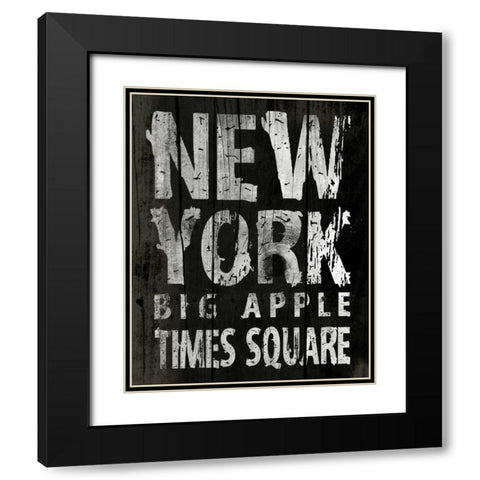 New York Mate Black Modern Wood Framed Art Print with Double Matting by Grey, Jace