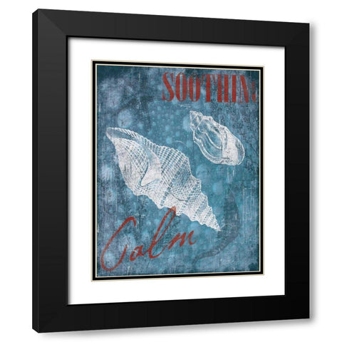 Soothing Calm Black Modern Wood Framed Art Print with Double Matting by Grey, Jace