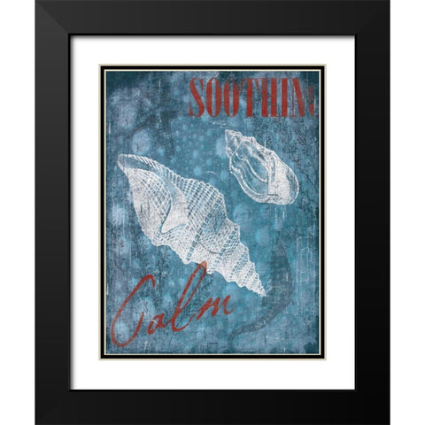 Soothing Calm Black Modern Wood Framed Art Print with Double Matting by Grey, Jace