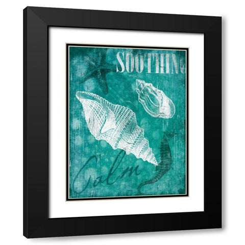 Soothing Calm Black Modern Wood Framed Art Print with Double Matting by Grey, Jace