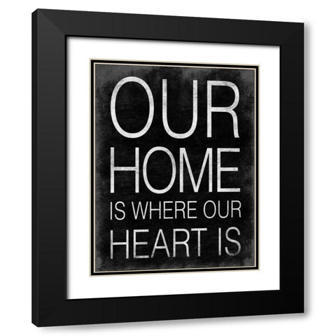 Our Home Black Modern Wood Framed Art Print with Double Matting by Grey, Jace