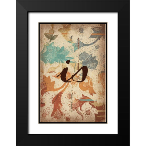 is Black Modern Wood Framed Art Print with Double Matting by Grey, Jace
