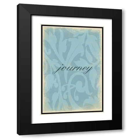 Journey Black Modern Wood Framed Art Print with Double Matting by Grey, Jace