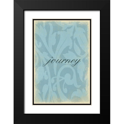 Journey Black Modern Wood Framed Art Print with Double Matting by Grey, Jace