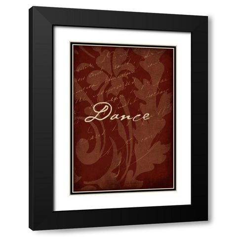 RED_dance Black Modern Wood Framed Art Print with Double Matting by Grey, Jace