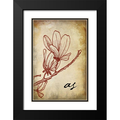 RED_as Black Modern Wood Framed Art Print with Double Matting by Grey, Jace