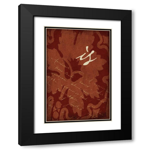 RED_is Black Modern Wood Framed Art Print with Double Matting by Grey, Jace