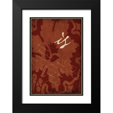 RED_is Black Modern Wood Framed Art Print with Double Matting by Grey, Jace