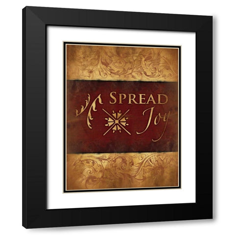 Spread Joy Black Modern Wood Framed Art Print with Double Matting by Grey, Jace