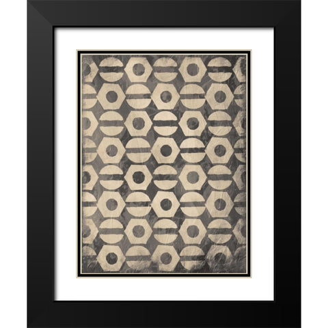 Pattern Gray Black Modern Wood Framed Art Print with Double Matting by Grey, Jace