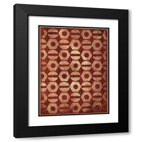 Pattern Black Modern Wood Framed Art Print with Double Matting by Grey, Jace