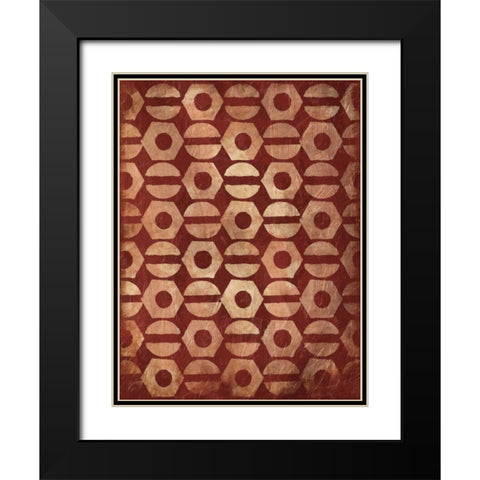 Pattern Black Modern Wood Framed Art Print with Double Matting by Grey, Jace