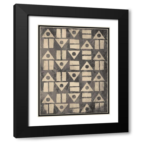 Pattern Mate Gray Black Modern Wood Framed Art Print with Double Matting by Grey, Jace