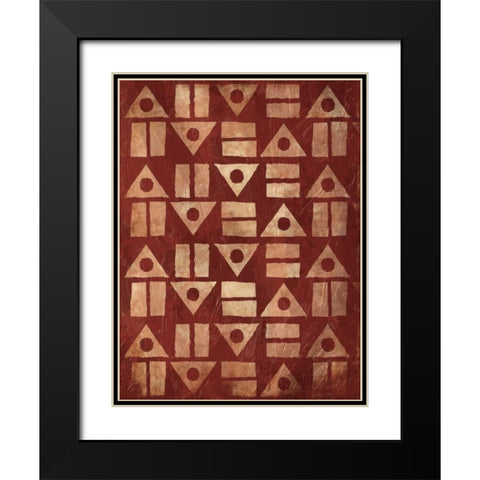 Pattern Mate Black Modern Wood Framed Art Print with Double Matting by Grey, Jace