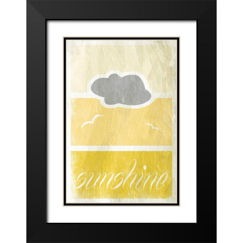 Sunshine B6 Black Modern Wood Framed Art Print with Double Matting by Grey, Jace