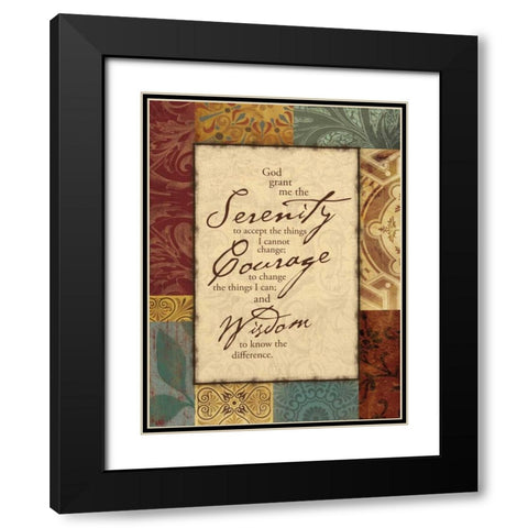 Serenity Black Modern Wood Framed Art Print with Double Matting by Grey, Jace