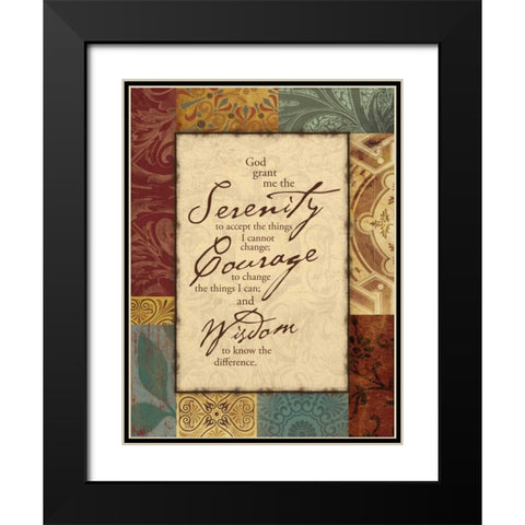 Serenity Black Modern Wood Framed Art Print with Double Matting by Grey, Jace