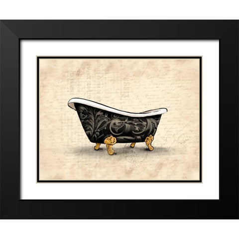 Cream Bath 2 Black Modern Wood Framed Art Print with Double Matting by Grey, Jace