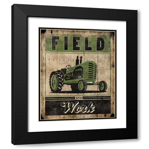 Field Work Black Modern Wood Framed Art Print with Double Matting by Grey, Jace