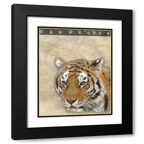 Tiger Africa 2 Black Modern Wood Framed Art Print with Double Matting by Grey, Jace