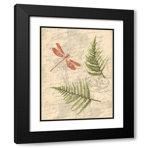 Ferns Black Modern Wood Framed Art Print with Double Matting by Grey, Jace