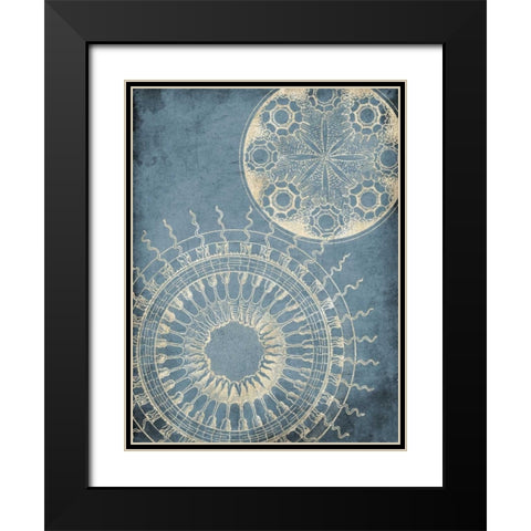 Coastal Patterns Cream Black Modern Wood Framed Art Print with Double Matting by Grey, Jace