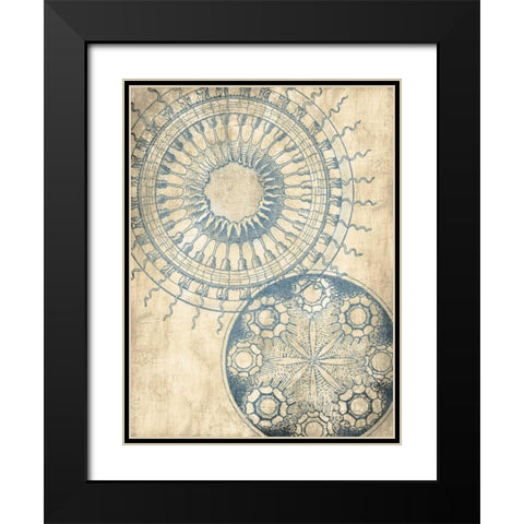 Coastal Patterns Cream Mate Black Modern Wood Framed Art Print with Double Matting by Grey, Jace