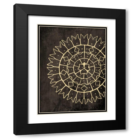 Coastal Patterns Dark Black Modern Wood Framed Art Print with Double Matting by Grey, Jace