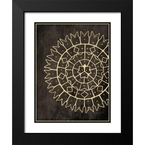 Coastal Patterns Dark Black Modern Wood Framed Art Print with Double Matting by Grey, Jace