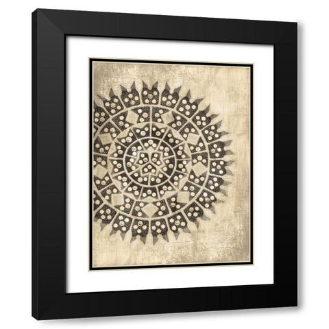 Coastal Patterns Dark Mate Black Modern Wood Framed Art Print with Double Matting by Grey, Jace