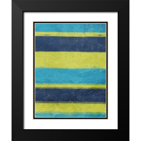 Cool Hues Black Modern Wood Framed Art Print with Double Matting by Grey, Jace