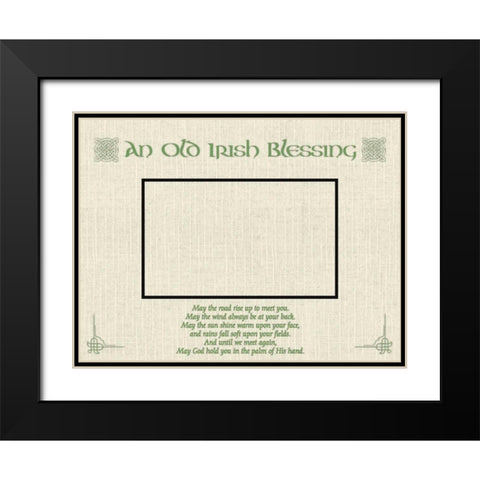 Old Irish Blessing Black Modern Wood Framed Art Print with Double Matting by Grey, Jace