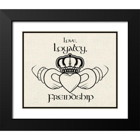 Love Loyalty Friendship 2 Black Modern Wood Framed Art Print with Double Matting by Grey, Jace