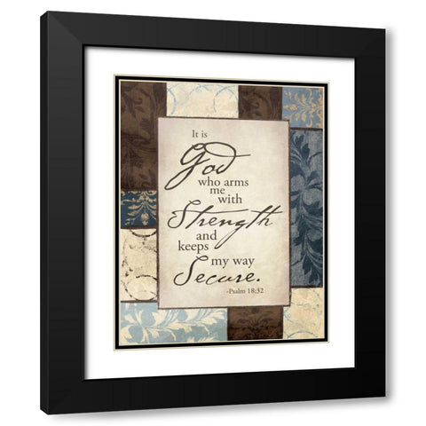 Blue God Black Modern Wood Framed Art Print with Double Matting by Grey, Jace