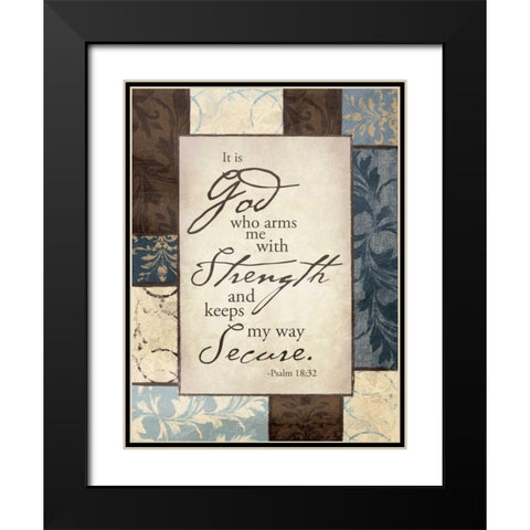 Blue God Black Modern Wood Framed Art Print with Double Matting by Grey, Jace