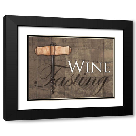 Wine Tasting Black Modern Wood Framed Art Print with Double Matting by Grey, Jace