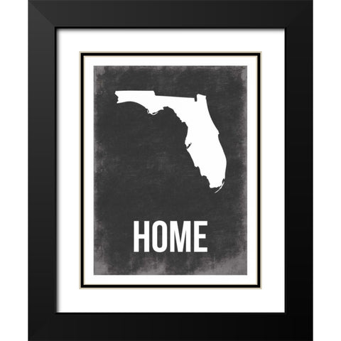 Florida Home Black Modern Wood Framed Art Print with Double Matting by Grey, Jace