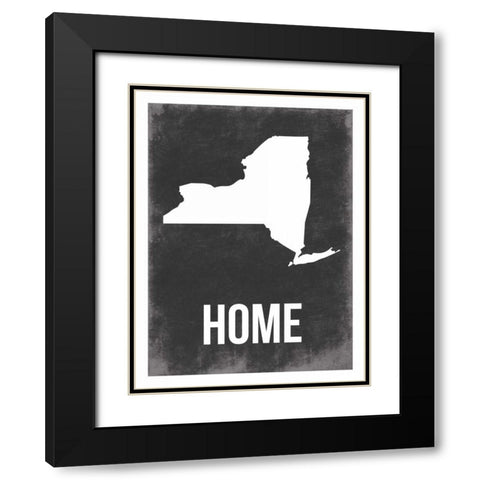 NY Home Black Modern Wood Framed Art Print with Double Matting by Grey, Jace