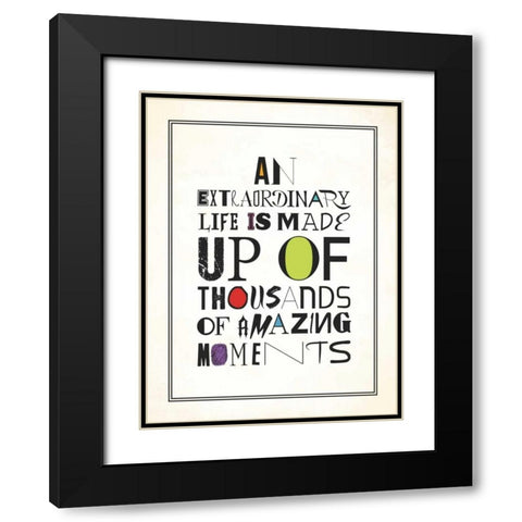 Moments Black Modern Wood Framed Art Print with Double Matting by Grey, Jace