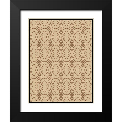 Simple pattern biege Black Modern Wood Framed Art Print with Double Matting by Grey, Jace