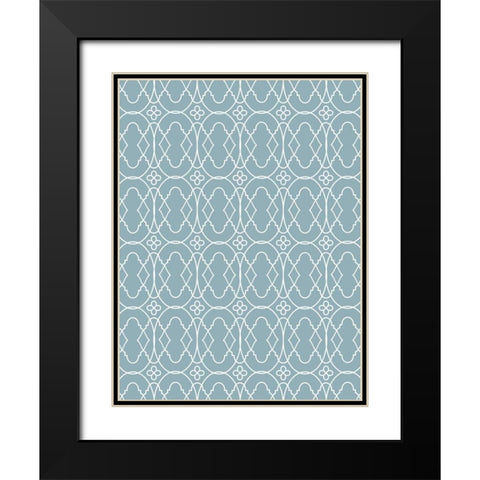 Simple pattern Black Modern Wood Framed Art Print with Double Matting by Grey, Jace