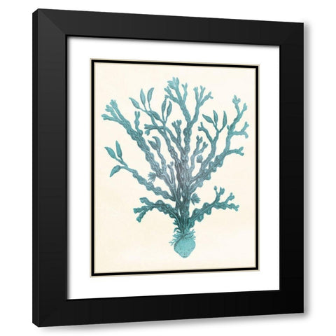 Blue Beach Black Modern Wood Framed Art Print with Double Matting by Grey, Jace