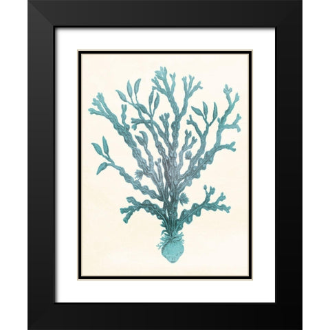 Blue Beach Black Modern Wood Framed Art Print with Double Matting by Grey, Jace