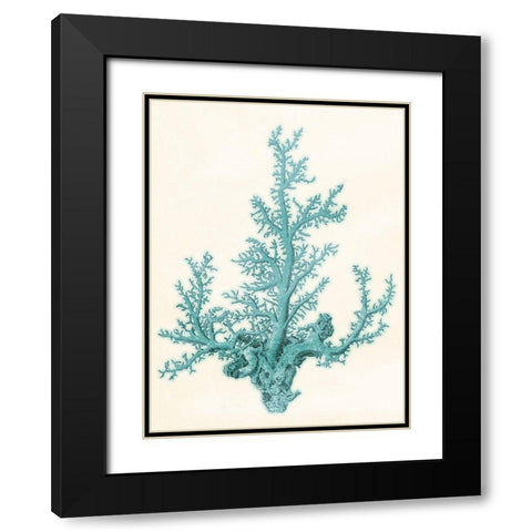 Blue Solid Beach Mate Black Modern Wood Framed Art Print with Double Matting by Grey, Jace