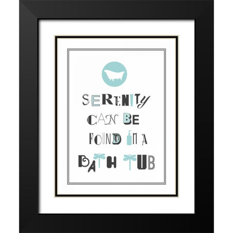 Serenity 2 Black Modern Wood Framed Art Print with Double Matting by Grey, Jace