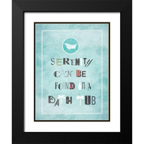 Serenity Black Modern Wood Framed Art Print with Double Matting by Grey, Jace